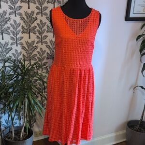 Apt. 9 Vibrant Orange Midi Hi-low Dress